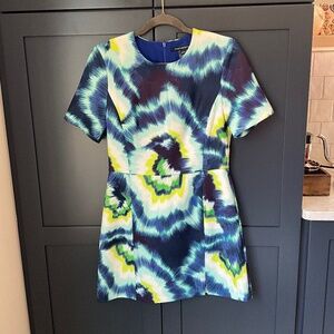 French Connection multicolored Short Sleeve Mini Dress, Size 8